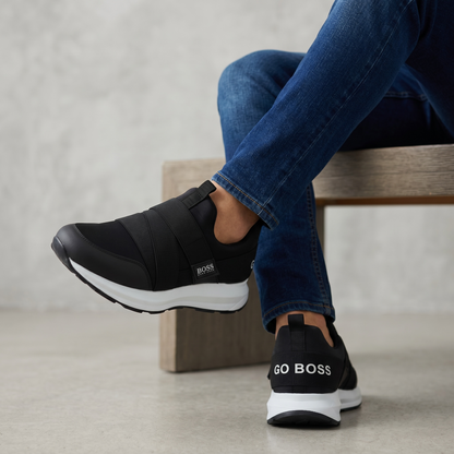 BOSS Athleisure Slip-On Sneakers ⚫⚪