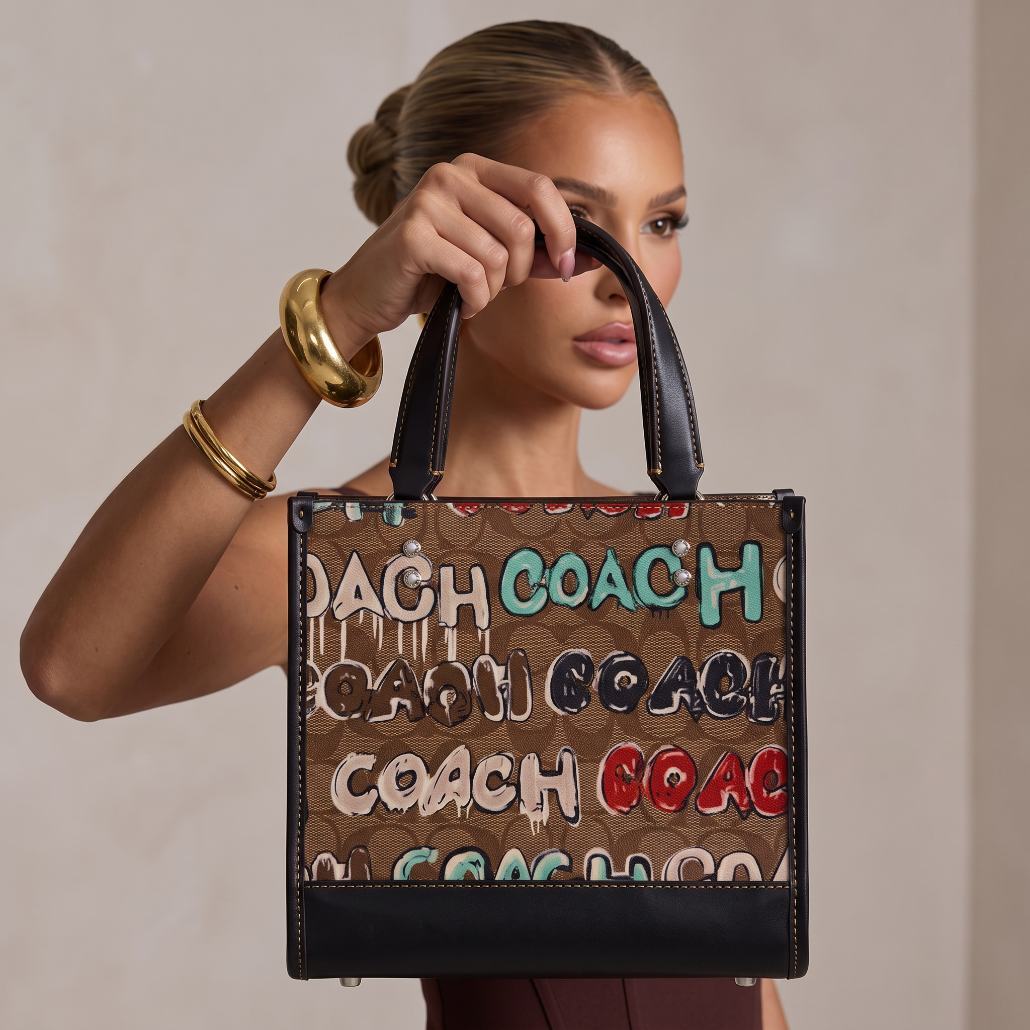 Coach Graffiti Signature Canvas Tote – Limited Edition Street Art Vibe