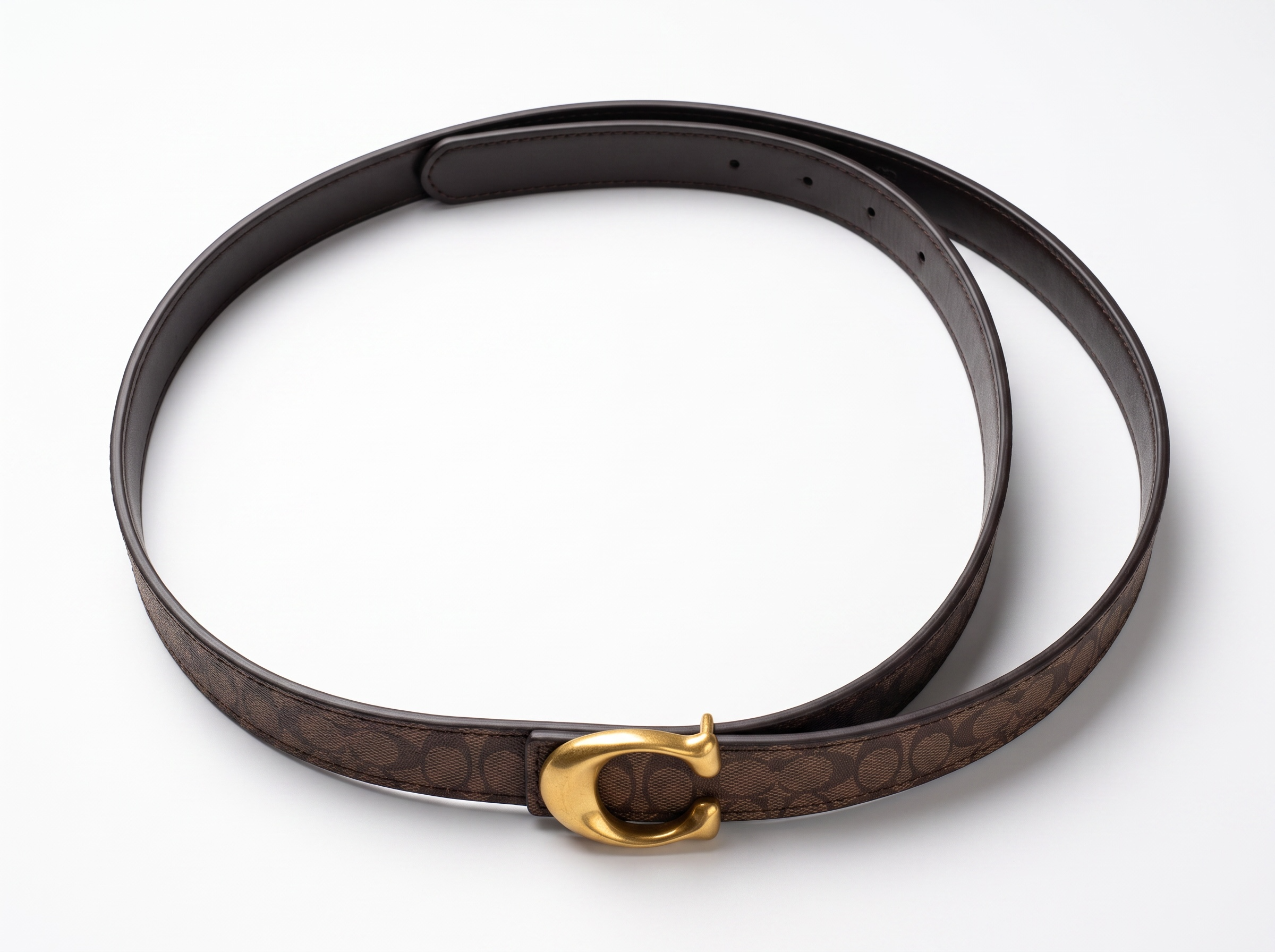 Coach Signature “C” Buckle Belt 🖤🤎 | 110 cm