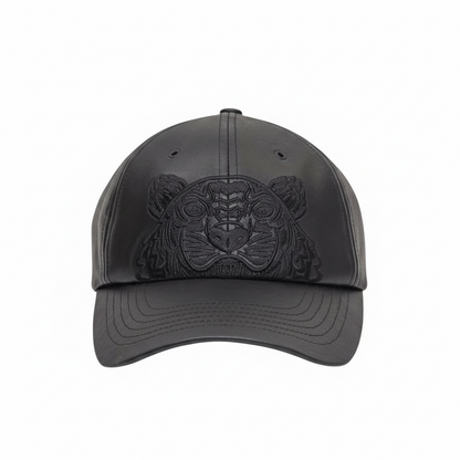 Kenzo Black Leather Tiger Cap – The Ultimate Bold Statement