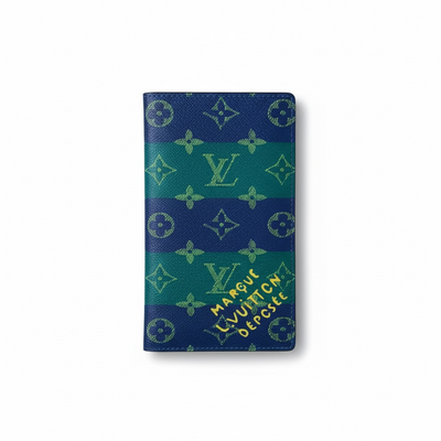 👛 Louis Vuitton “Margot L. Vuitton Otepsée” Long Card Holder – Blue & Green Monogram Art Edition