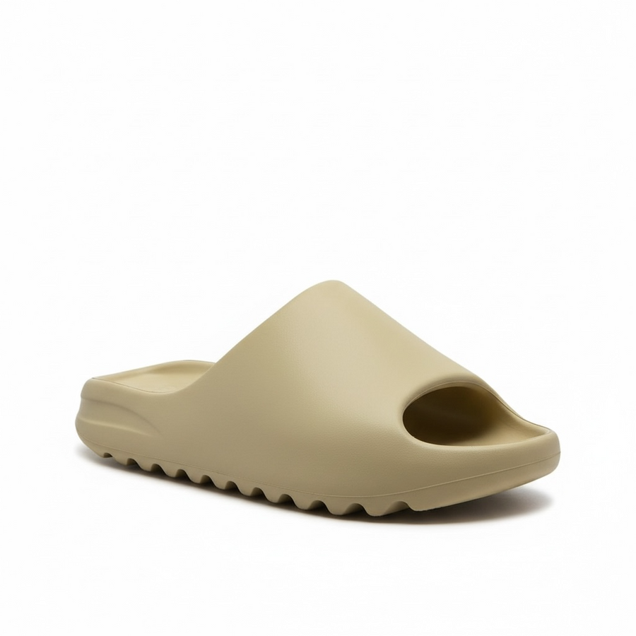 Adidas Yeezy-Style Slides – Beige Foam Comfort for Everyday Wear