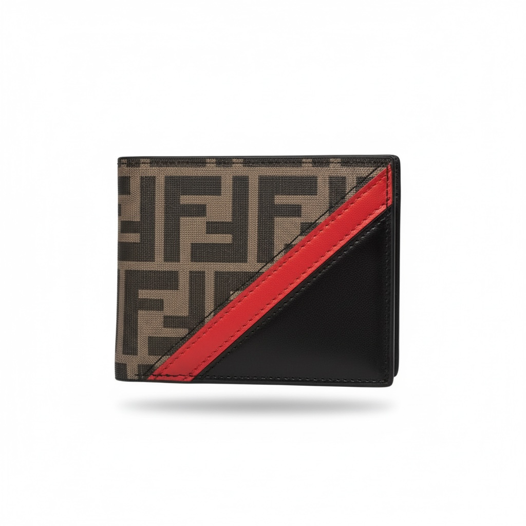 Fendi Roma Canvas & Leather Wallet