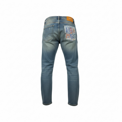 HERMÈS Embroidered Denim Jeans – Classic Craft, Playful Luxury