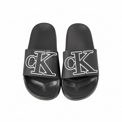 ⚫ Calvin Klein Black Slides – Classic CK Logo for Men 👟