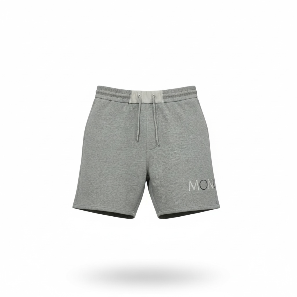 Moncler Essential Logo Shorts – Heather Gray