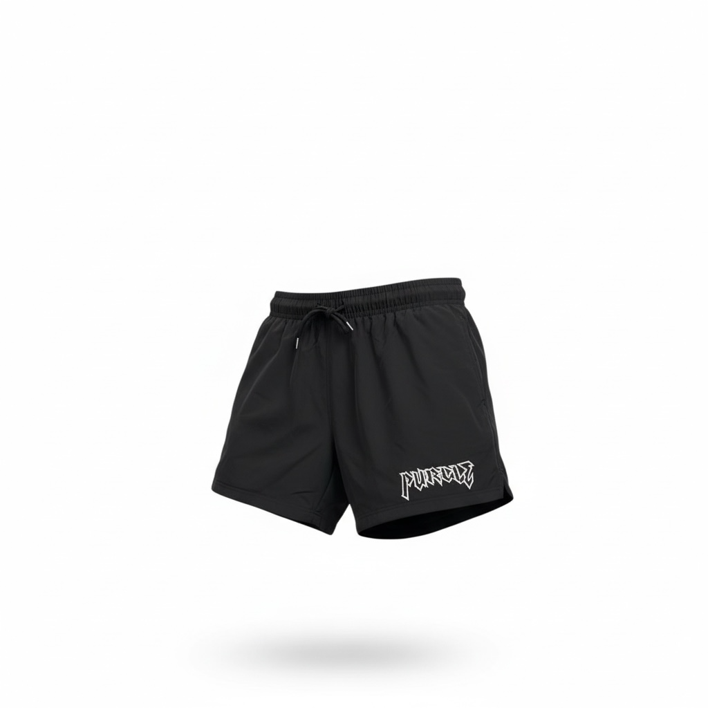 🖤 Purple Brand Black Swim Shorts – Street Minimal Edition