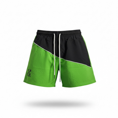 Off-White Green & Black Panel Swim Shorts – Streetwear Splash