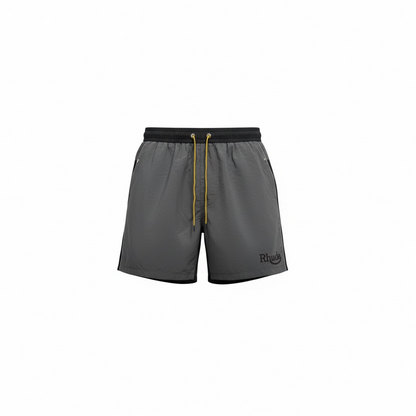 Rhude Charcoal Panel Swim Shorts – Street-Smart Minimalism 🖤🌊