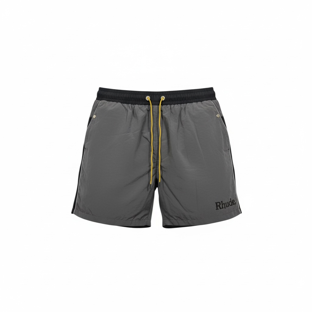 Rhude Charcoal Panel Swim Shorts – Street-Smart Minimalism 🖤🌊