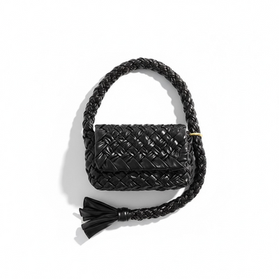 🔥 Bottega Veneta Handmade Woven Shoulder Bag – Black Artisan Edition 🔥