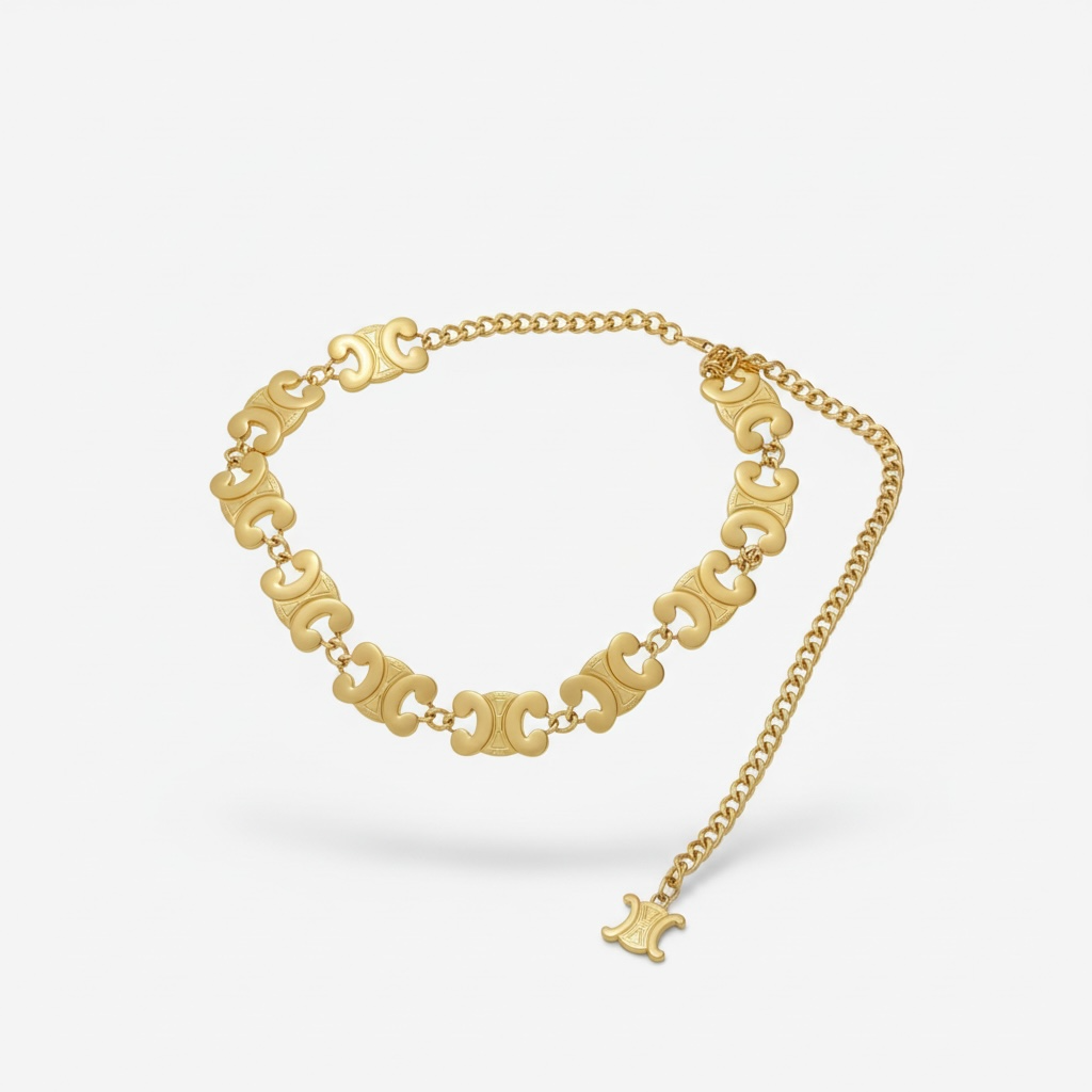 Celine Triomphe Gold Chain Belt ✨💛
