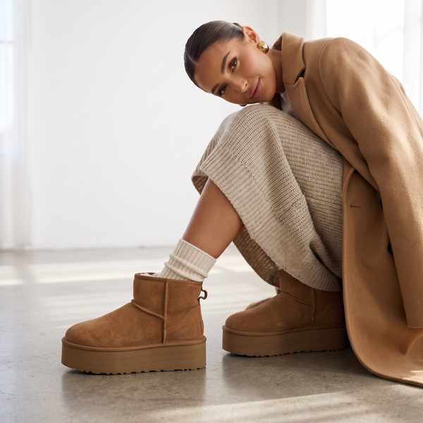 UGG Classic Mini Platform Boots – Chestnut Winter Icon 🤎✨