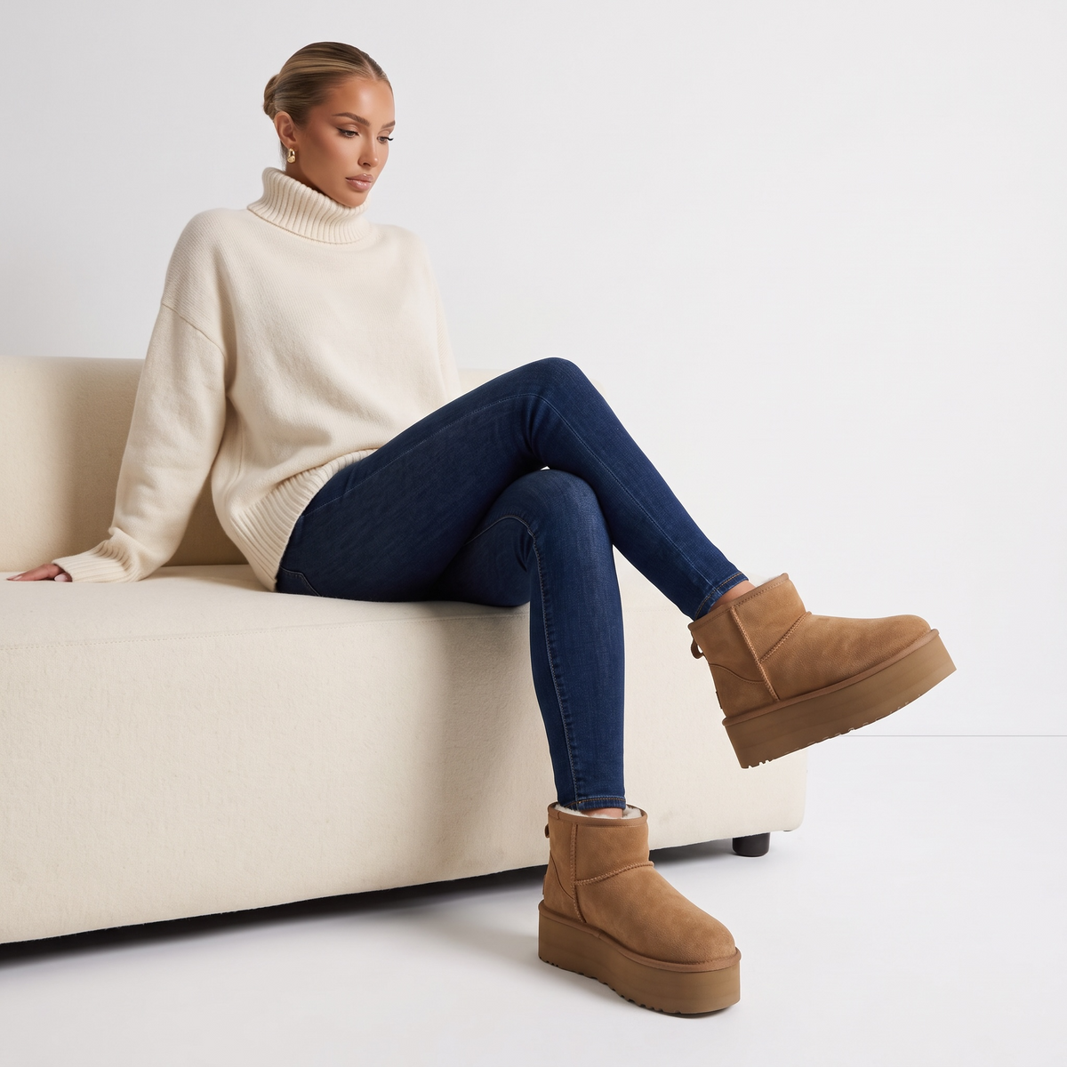 UGG Classic Mini Platform Boots – Chestnut Winter Icon 🤎✨