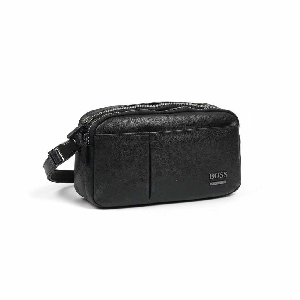 🖤 BOSS Black Premium Crossbody Pouch – Sleek Modern Essential