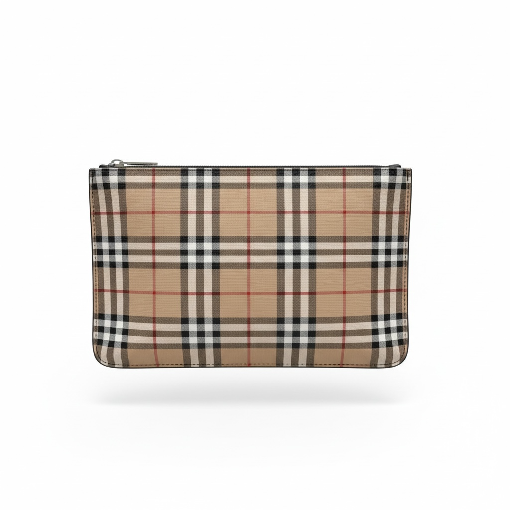 Burberry Vintage Check Zip Pouch – Archive Beige