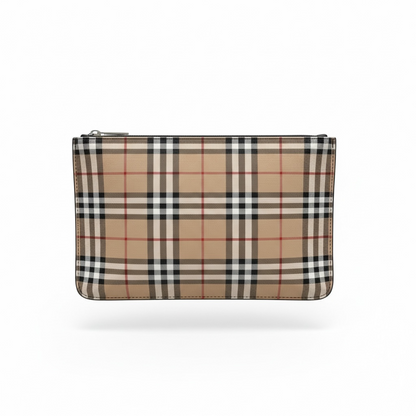 Burberry Vintage Check Zip Pouch – Archive Beige