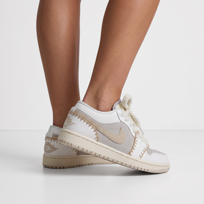 Nike Air Jordan Low Vintage Stitch Retro Sneakers — Cream & Beige