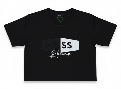 HUGO BOSS Racing Black Graphic T-Shirt 🖤🏁 Sport Luxe Edition