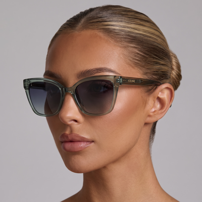 Celine Cat-Eye Sunglasses – Sage Green Frame Gradient Lens Luxury 🕶️💚