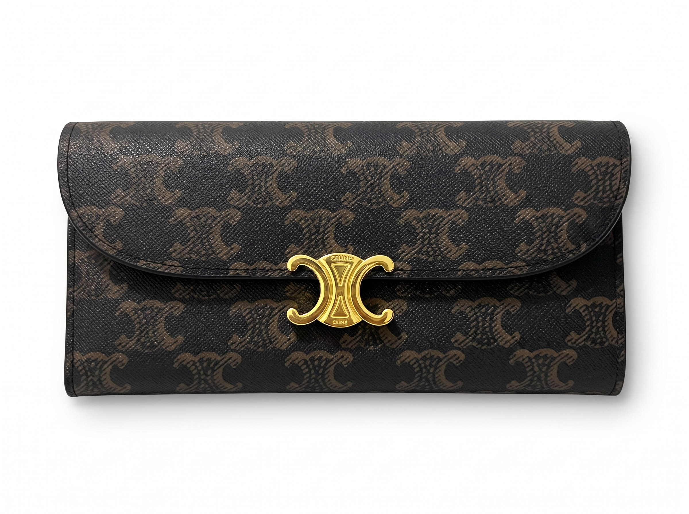 Celine Triomphe Long Wallet 🤎✨ Luxury Monogram Designer Wallet for Women