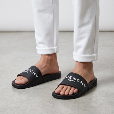🖤 Givenchy Paris Black Slides | Luxury Minimalist Footwear