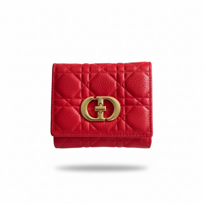 CD Red Quilted Compact Wallet ❤️✨