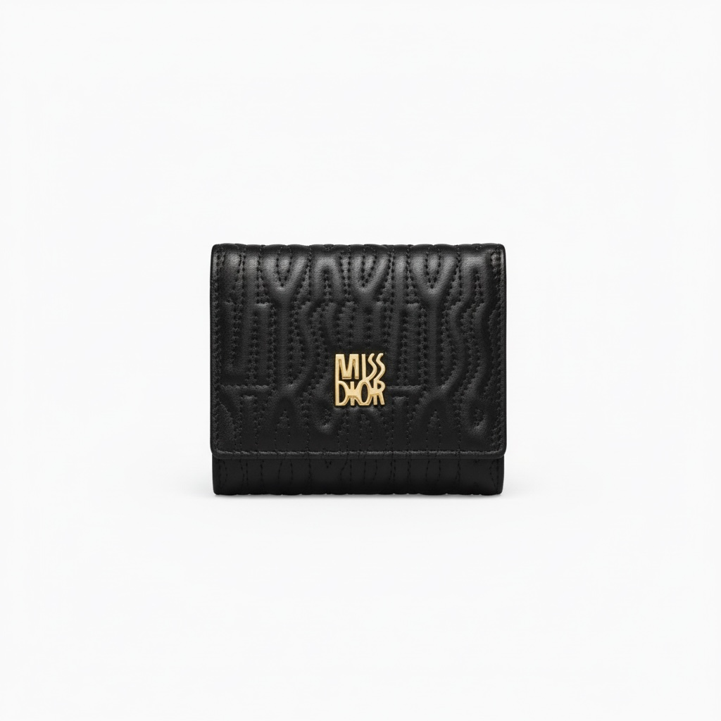 Miss Dior Black Compact Wallet 🖤✨