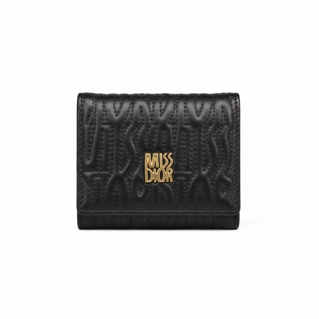 Miss Dior Black Compact Wallet 🖤✨