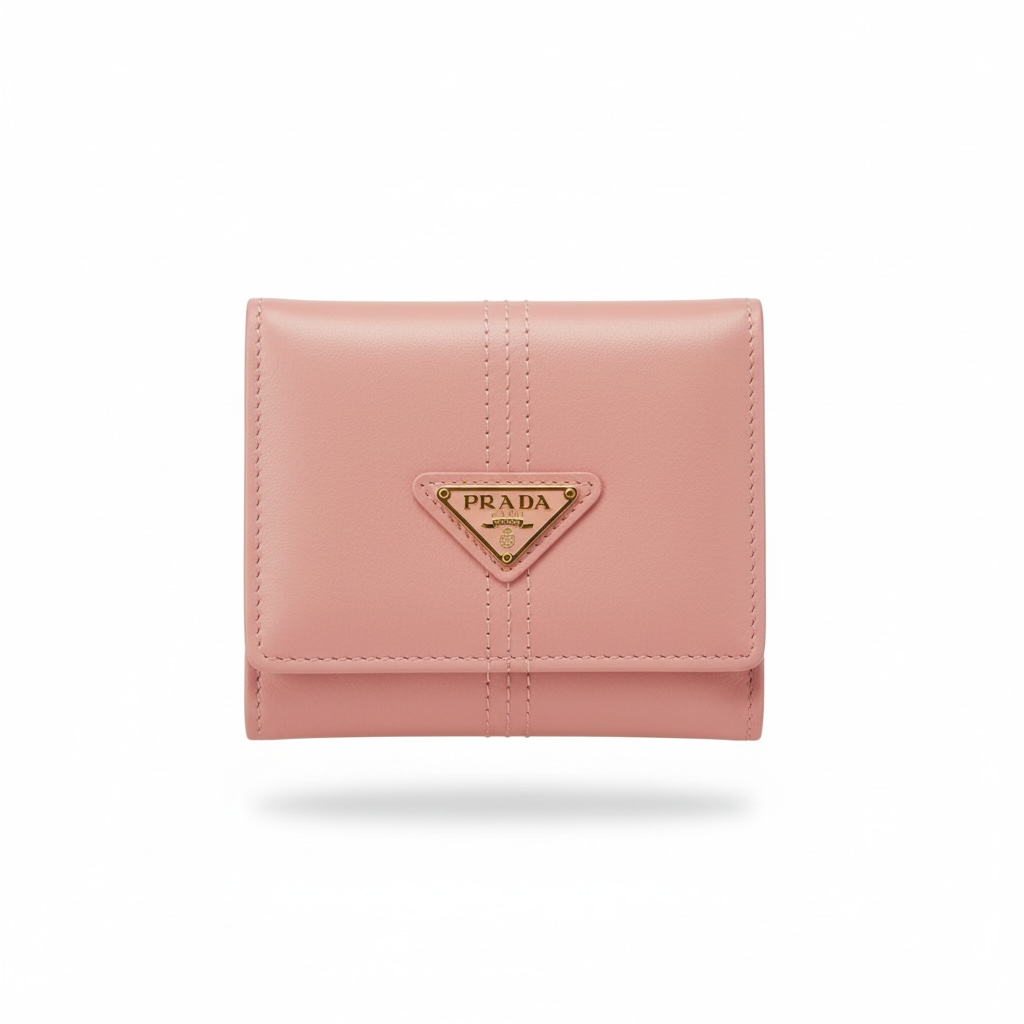 Prada Blush Pink Leather Compact Wallet 💗✨