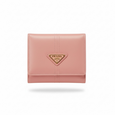 Prada Blush Pink Leather Compact Wallet 💗✨