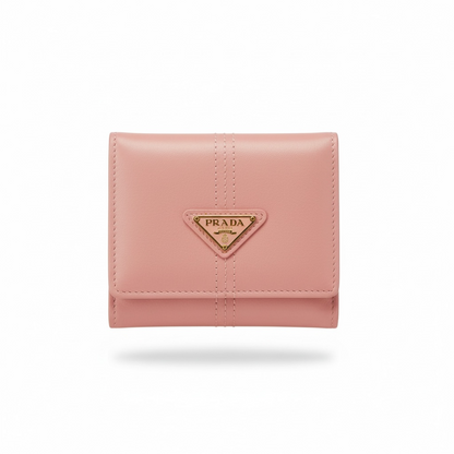 Prada Blush Pink Leather Compact Wallet 💗✨