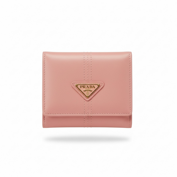 Prada Blush Pink Leather Compact Wallet 💗✨