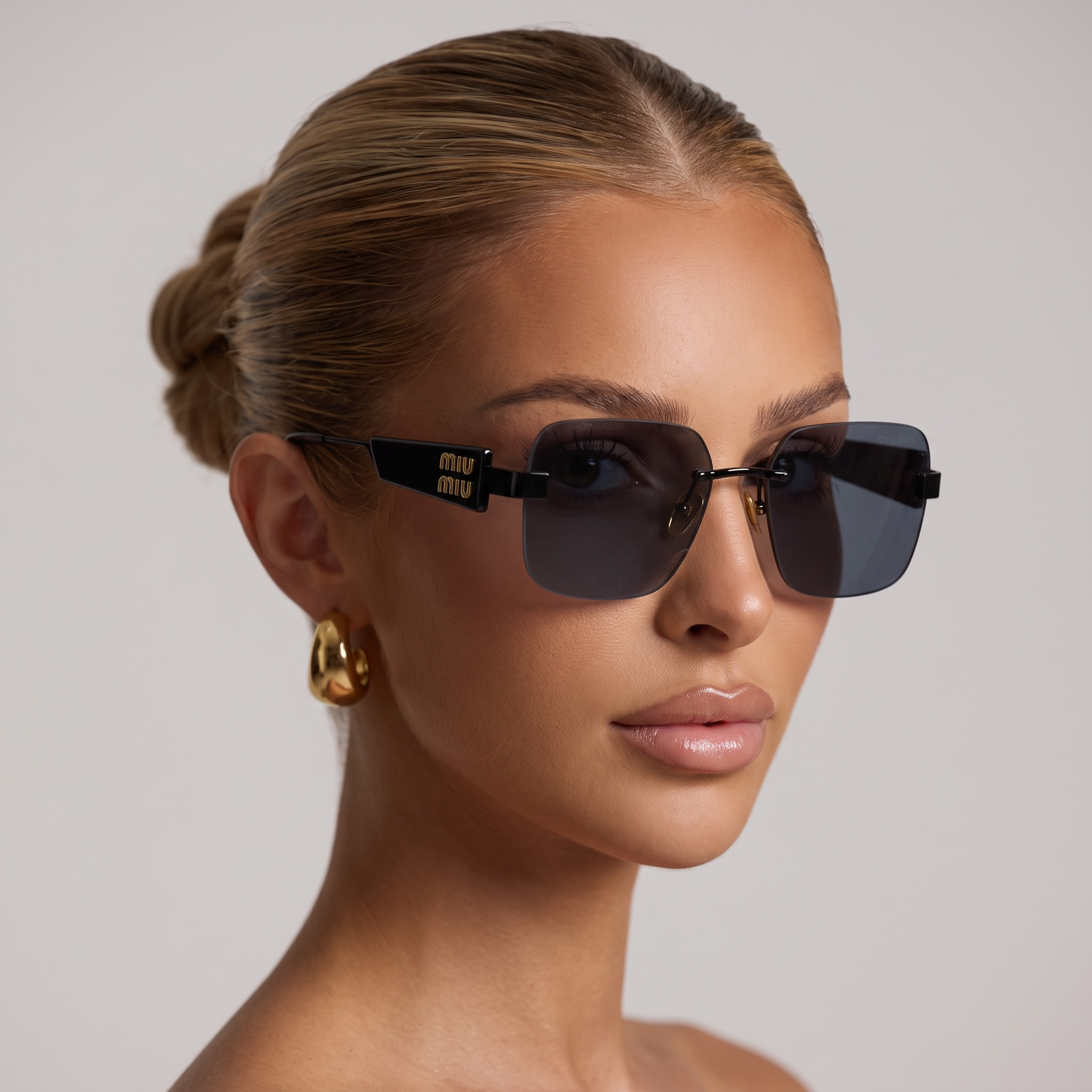🖤 MIU MIU Square Sunglasses – Black Frame & Dark Lenses | Iconic Designer Eyewear 🖤