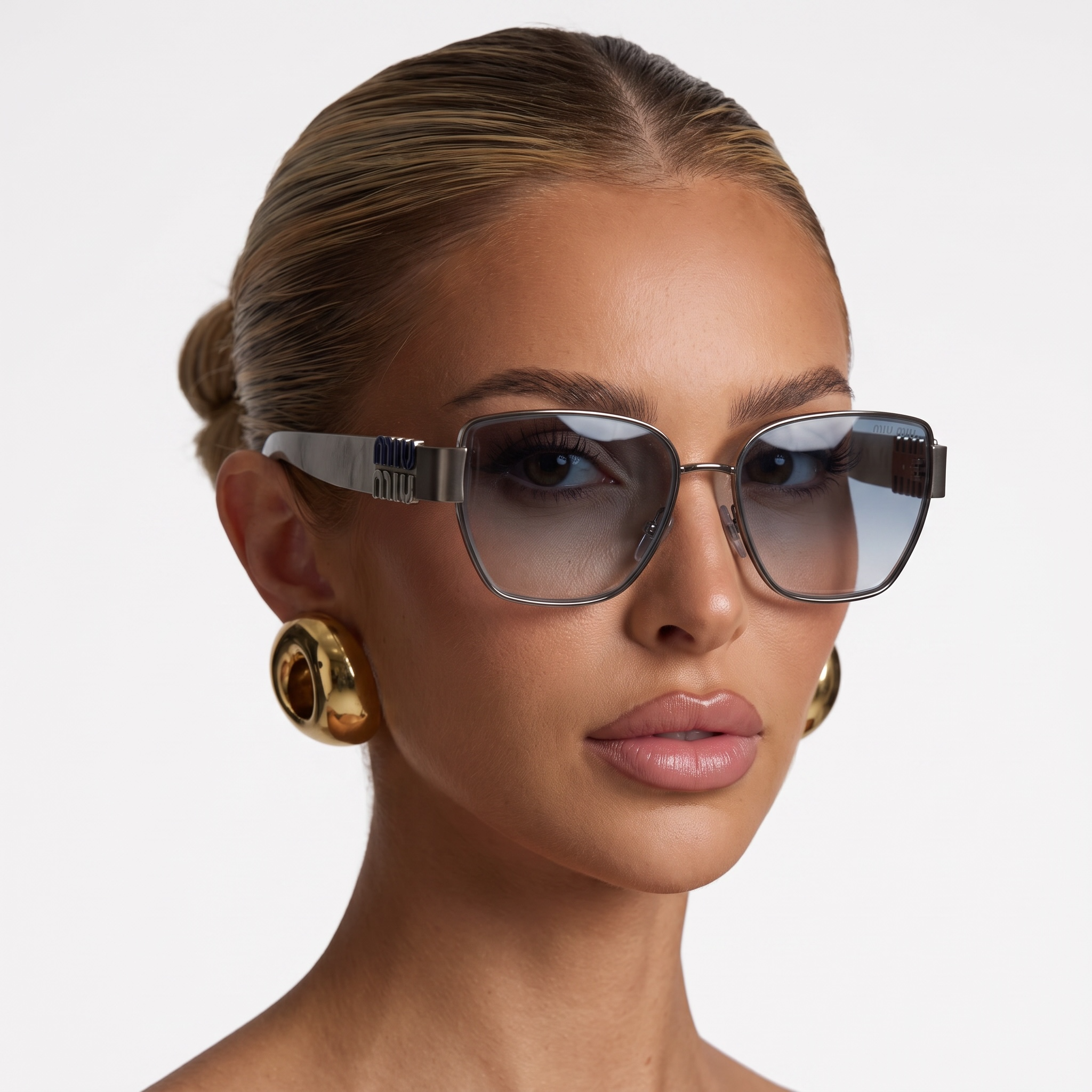 Miu Miu Square Sunglasses – Silver Mirror Luxury Elegance 🕶️✨