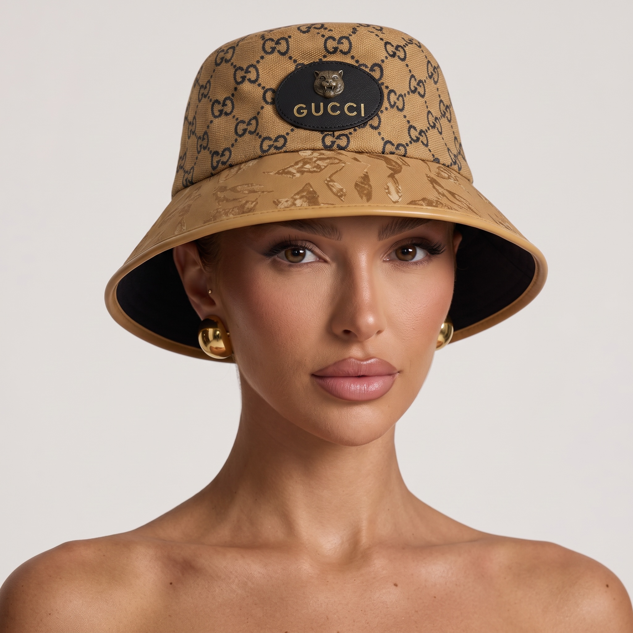 🤎 Gucci GG Monogram Bucket Hat | Classic Beige Luxury Style 🎩