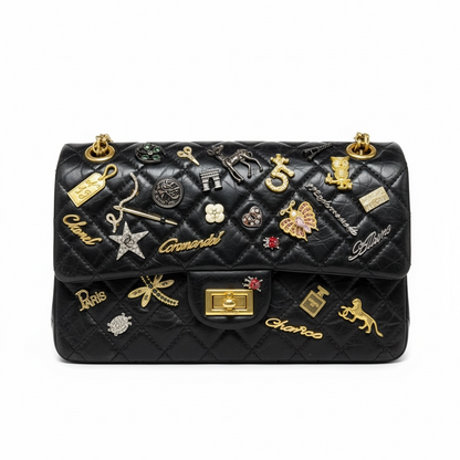 Chanel Quilted Charm Flap Bag 🖤✨