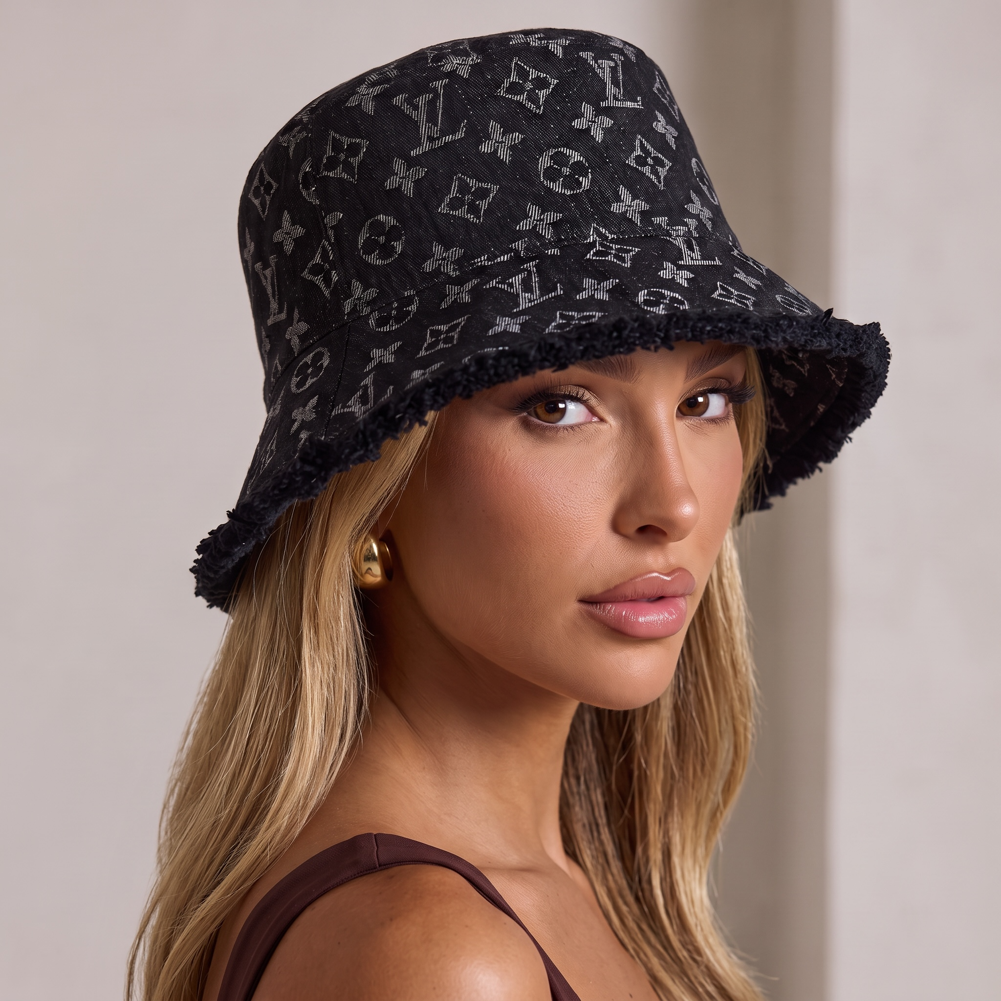 🖤 Louis Vuitton Monogram Black Denim Bucket Hat – Iconic Street Luxury