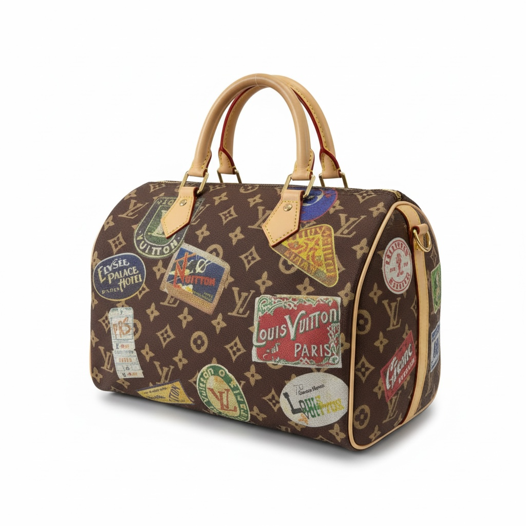 Louis Vuitton Monogram Travel Stickers Speedy Bag 🤎👜