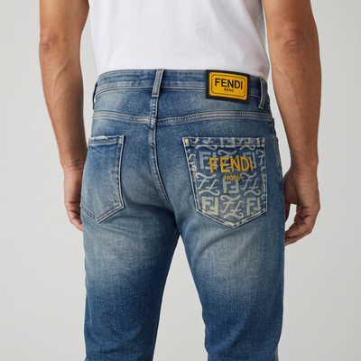 FENDI Roma Logo Pocket Jeans – Italian Craft with Iconic Edge
