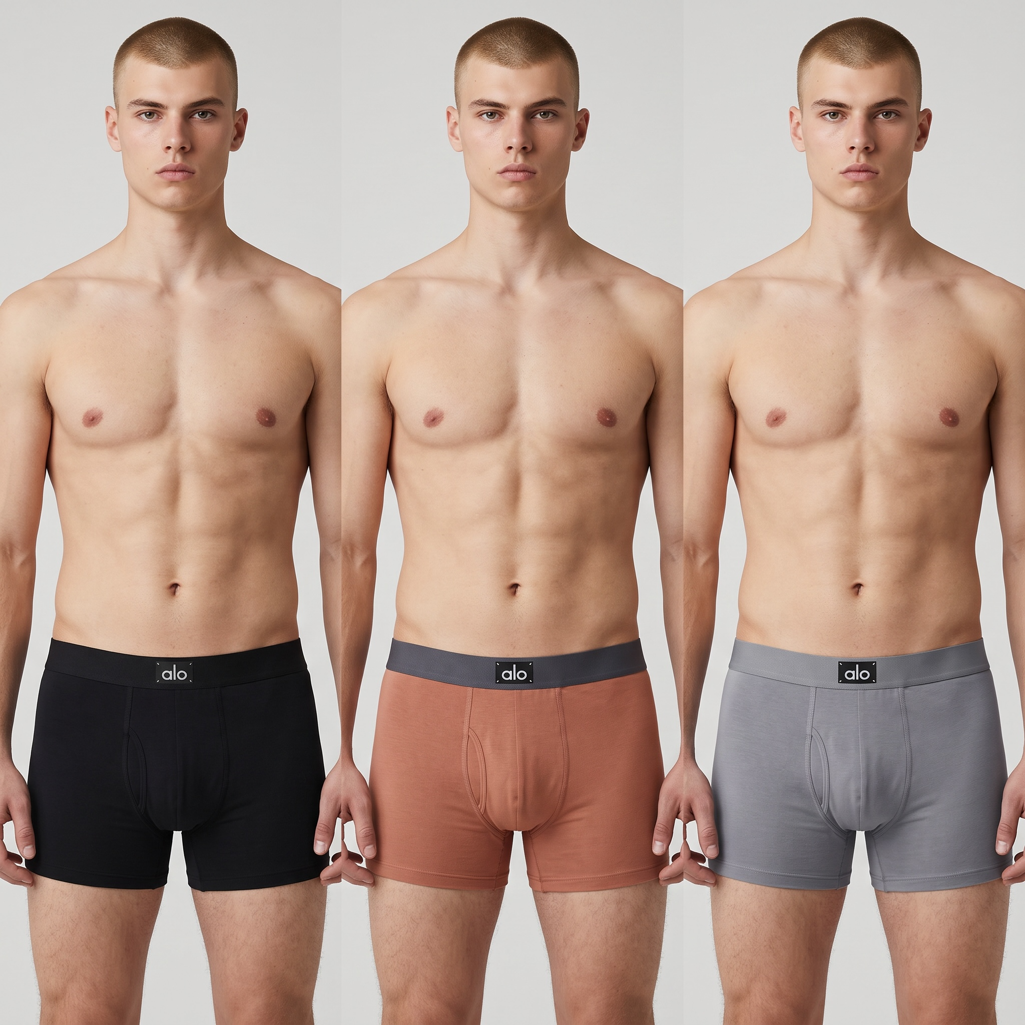 Alo Inspired Ultra-Soft Performance Men's Boxer Set – 3 Premium Pieces