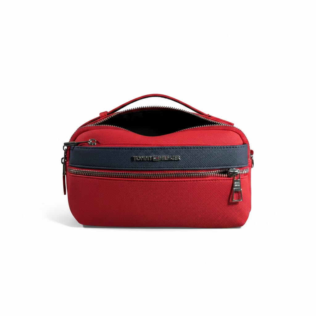 Tommy Hilfiger Red Crossbody Bag 🔴 | Bold Street Style Pouch