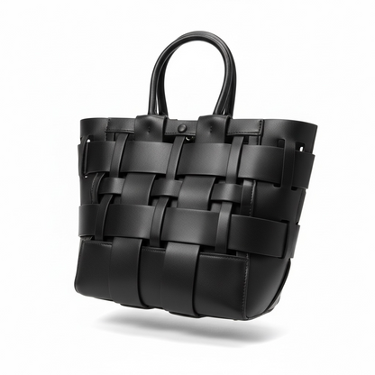🖤✨ Bottega Veneta Intrecciato Woven Leather Tote – Black ✨🖤