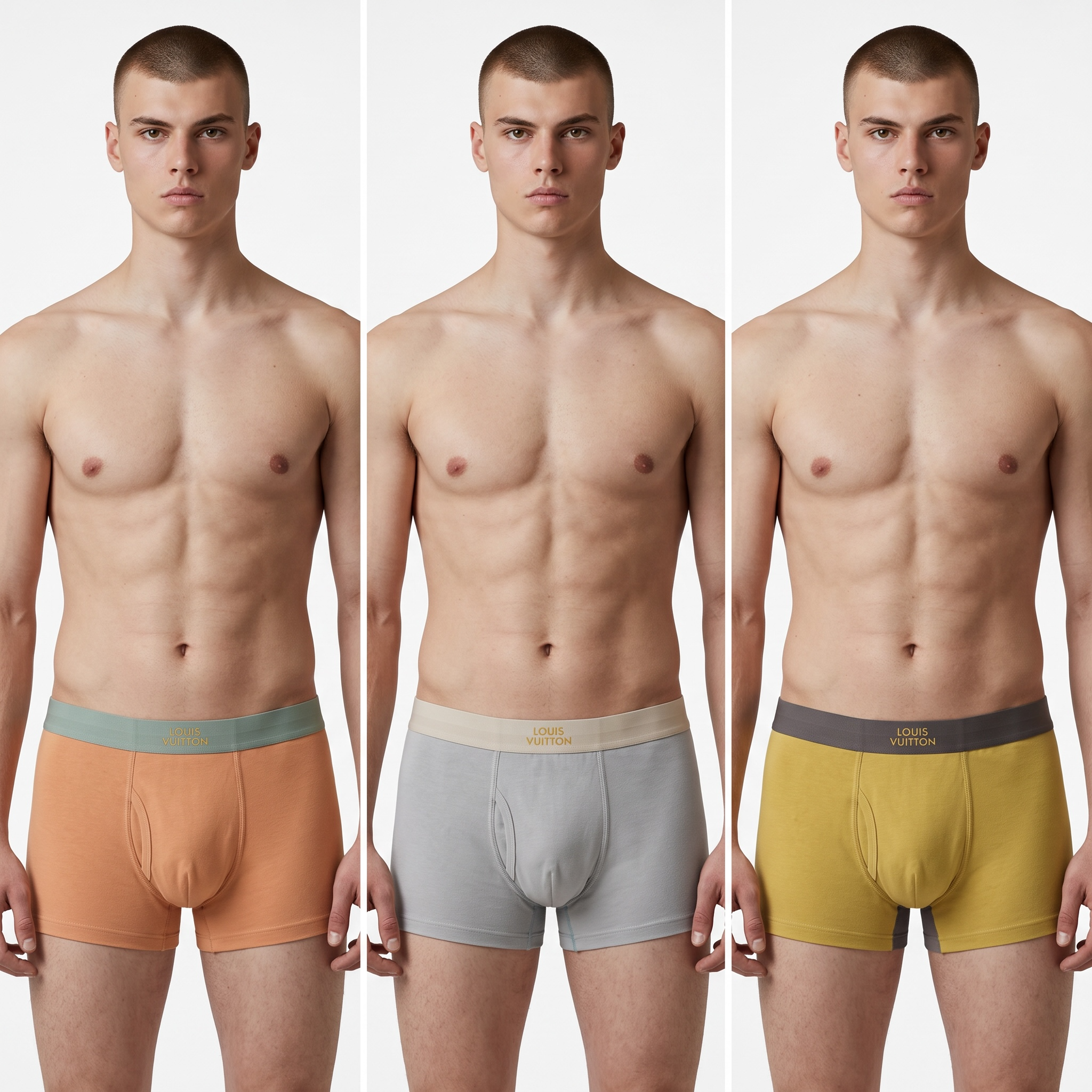 LOUIS VUITTON Premium Ice Silk Boxer Briefs Set – Luxury Essential Collection ✨🌈
