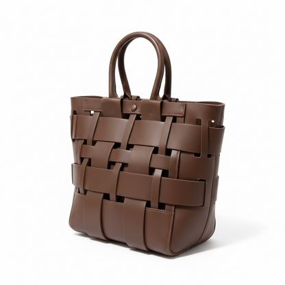 🤎✨ Bottega Veneta Intrecciato Woven Leather Tote – Chocolate Brown ✨🤎