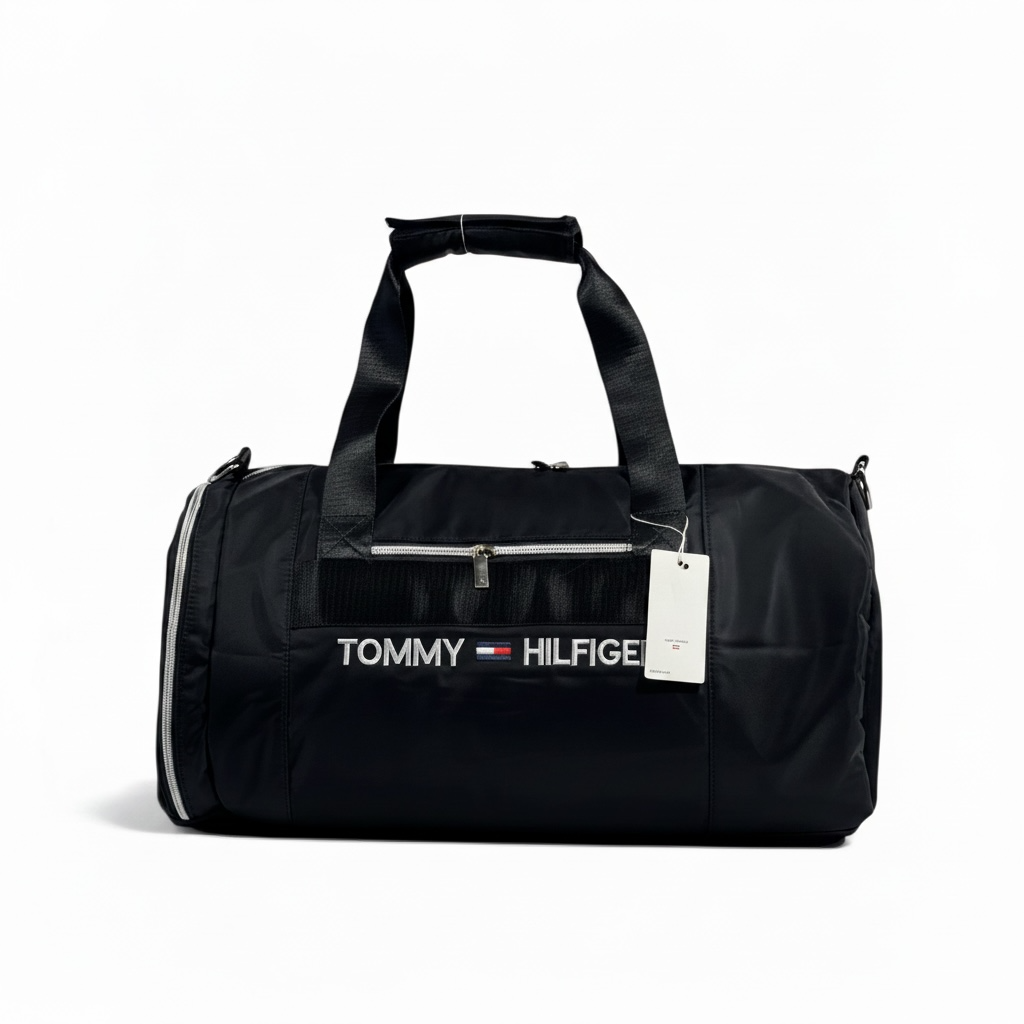 🖤 Tommy Hilfiger Duffel Bag – Black Classic Edition 🖤