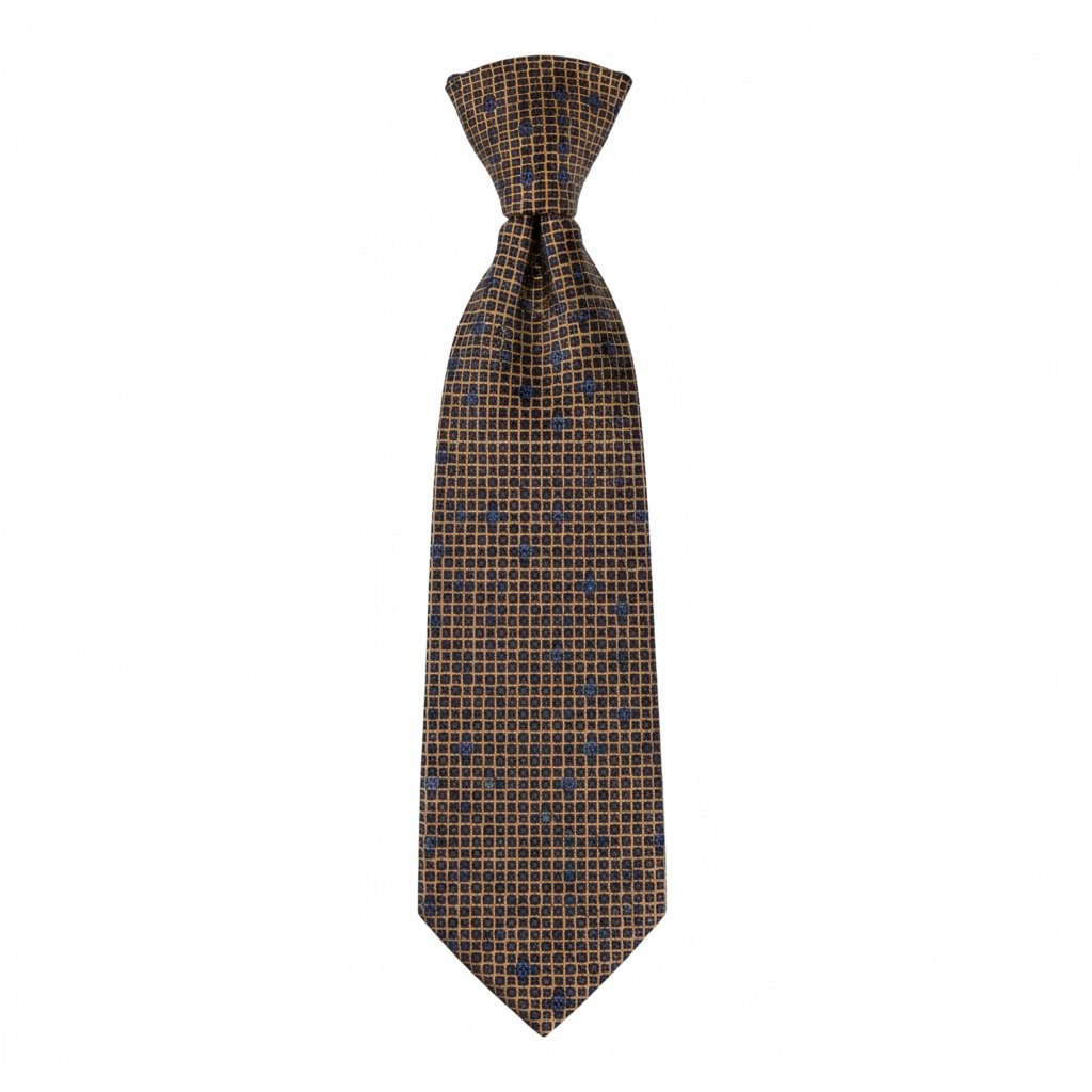 ✨ Gucci Luxury Silk Tie – Brown & Blue Geometric Pattern 👔💼 | Designer Men’s Necktie
