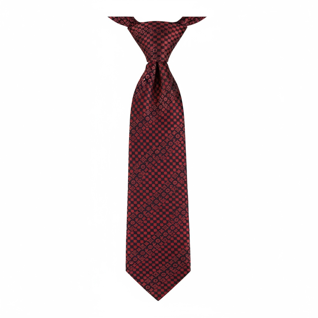 🔥 Louis Vuitton Luxury Silk Tie – Red & Black Checker Monogram 👔💼 | Designer Men’s Necktie