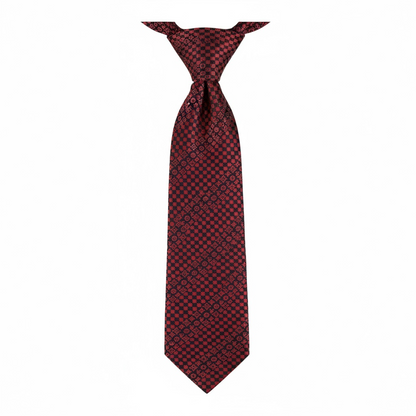 🔥 Louis Vuitton Luxury Silk Tie – Red & Black Checker Monogram 👔💼 | Designer Men’s Necktie