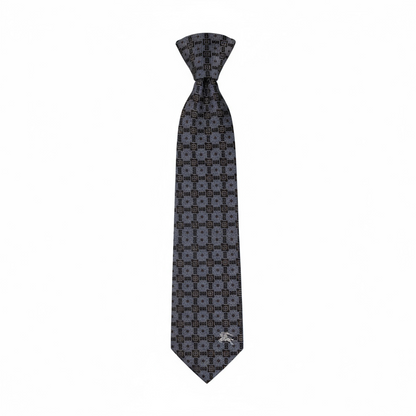 ✨ Burberry Luxury Silk Tie – Grey & Black Check Pattern 👔💼 | Designer Men’s Necktie